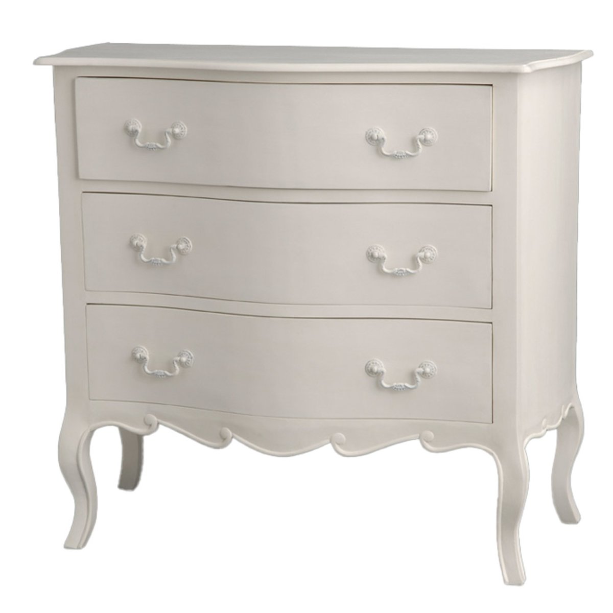 Commode 3 Tiroirs Cassé En Acajou Apolline blanc, AMADEUS