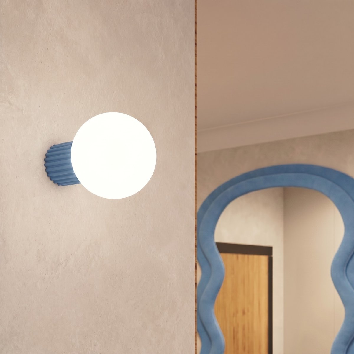 Plafonnier Aluminium Bleu G9 1 Halo bleu, EDEN