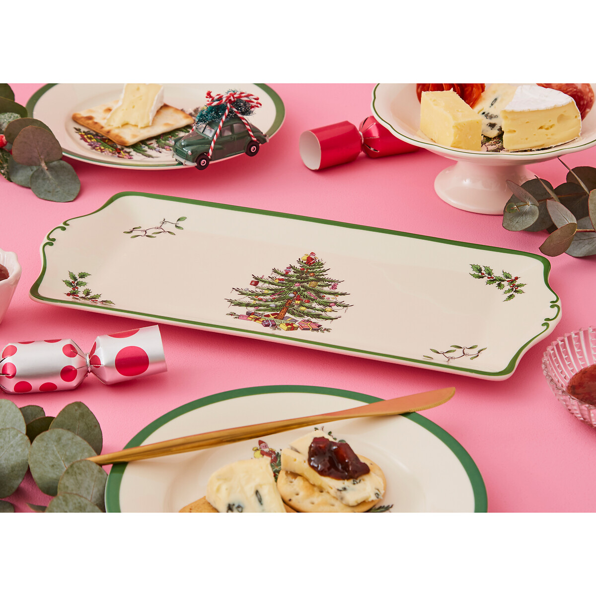 Christmas Tree Sandwich Tray white, SPODE