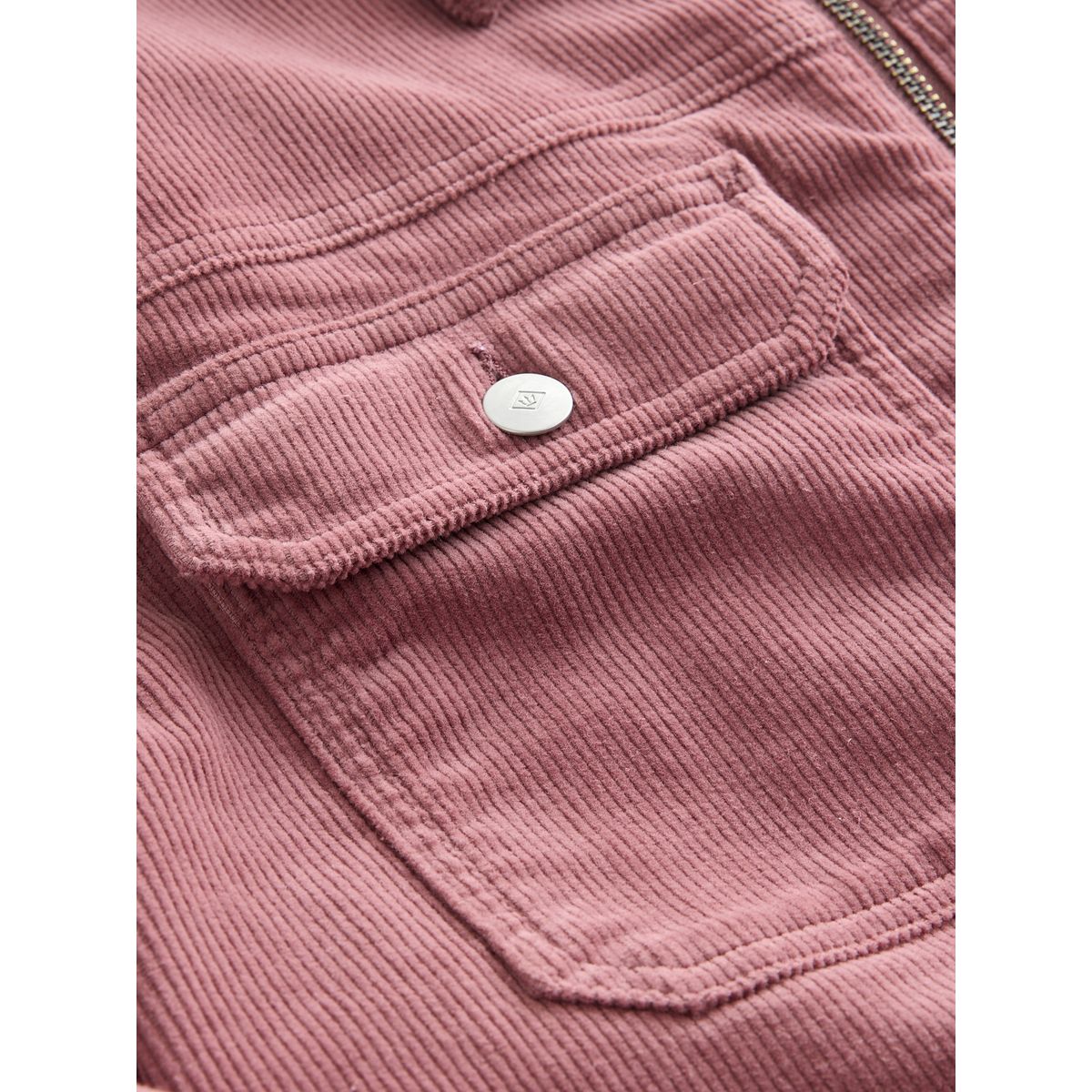 Veste-chemise zippée en velours côtelé rose, NEXT