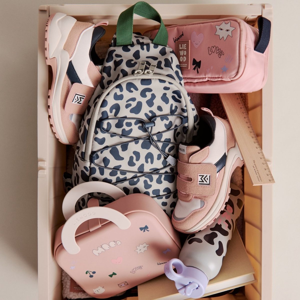 Lunch box Elara rose, écru, LIEWOOD