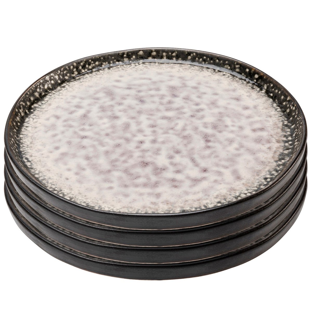 Lot de 4 assiettes plates 21cm, SOHO gris, KARE DESIGN