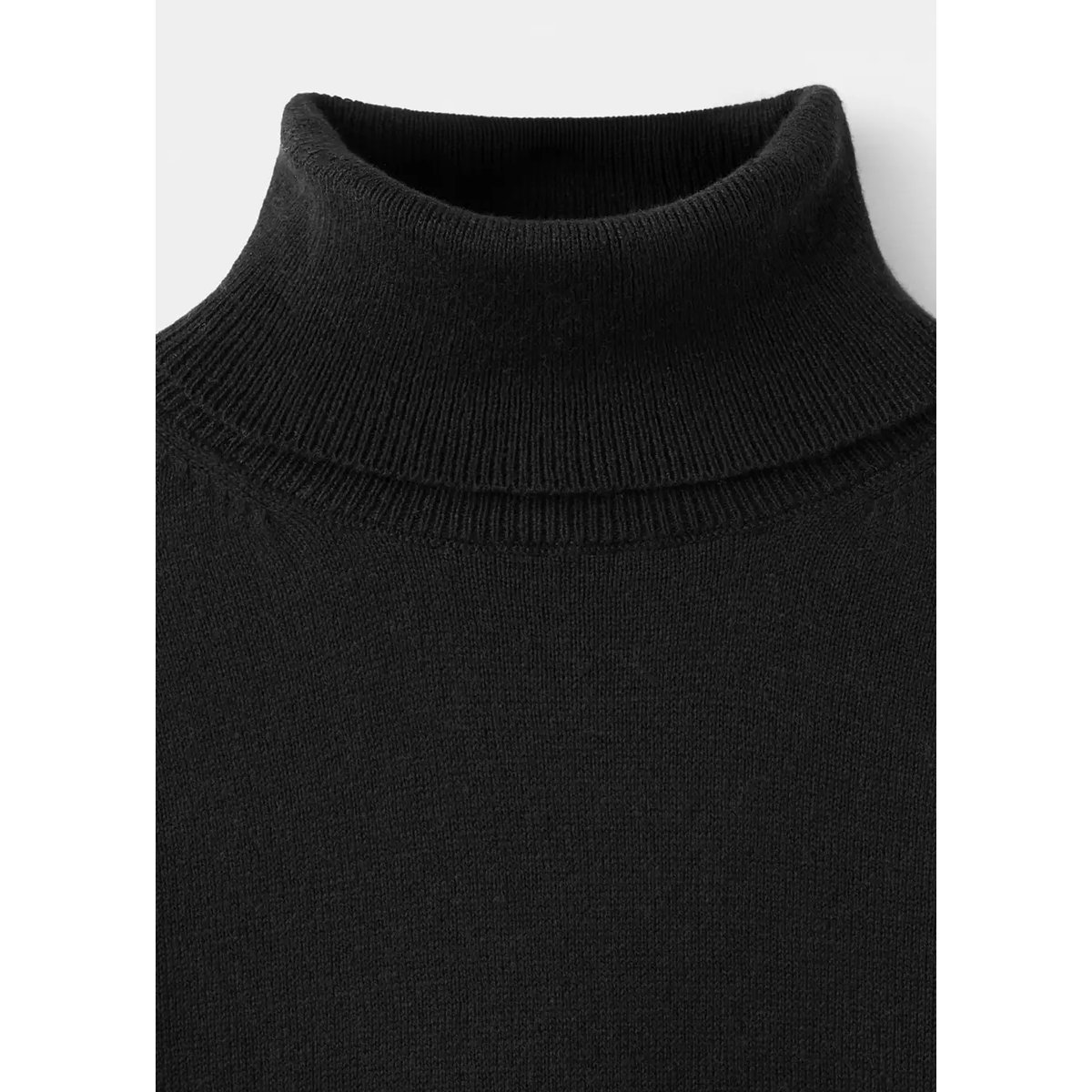 Pull-over maille col montant noir, MANGO KIDS