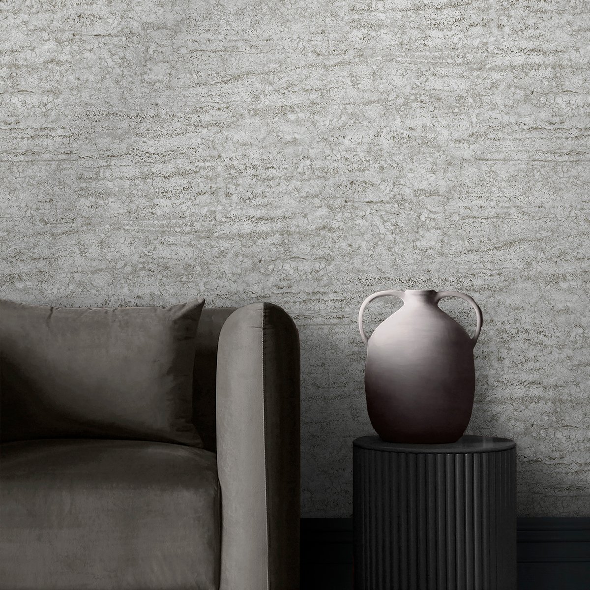 Papier peint Vicenzo Grey gris, GRAHAM ET BROWN