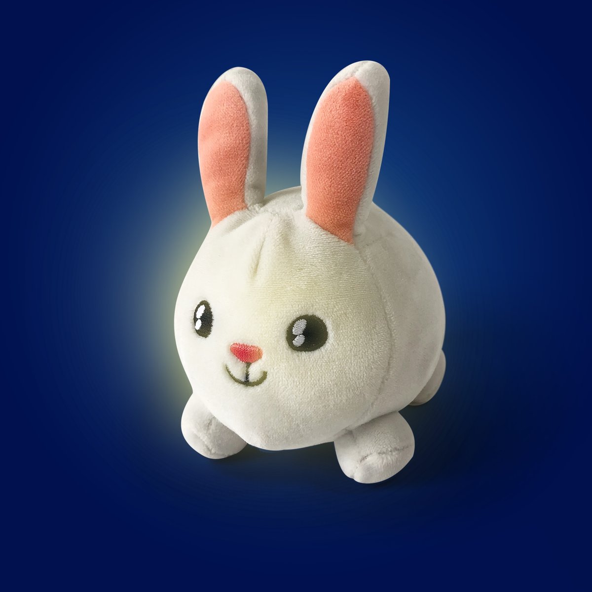 Hochet peluche lumineux Shakie blanc, rose, PABOBO