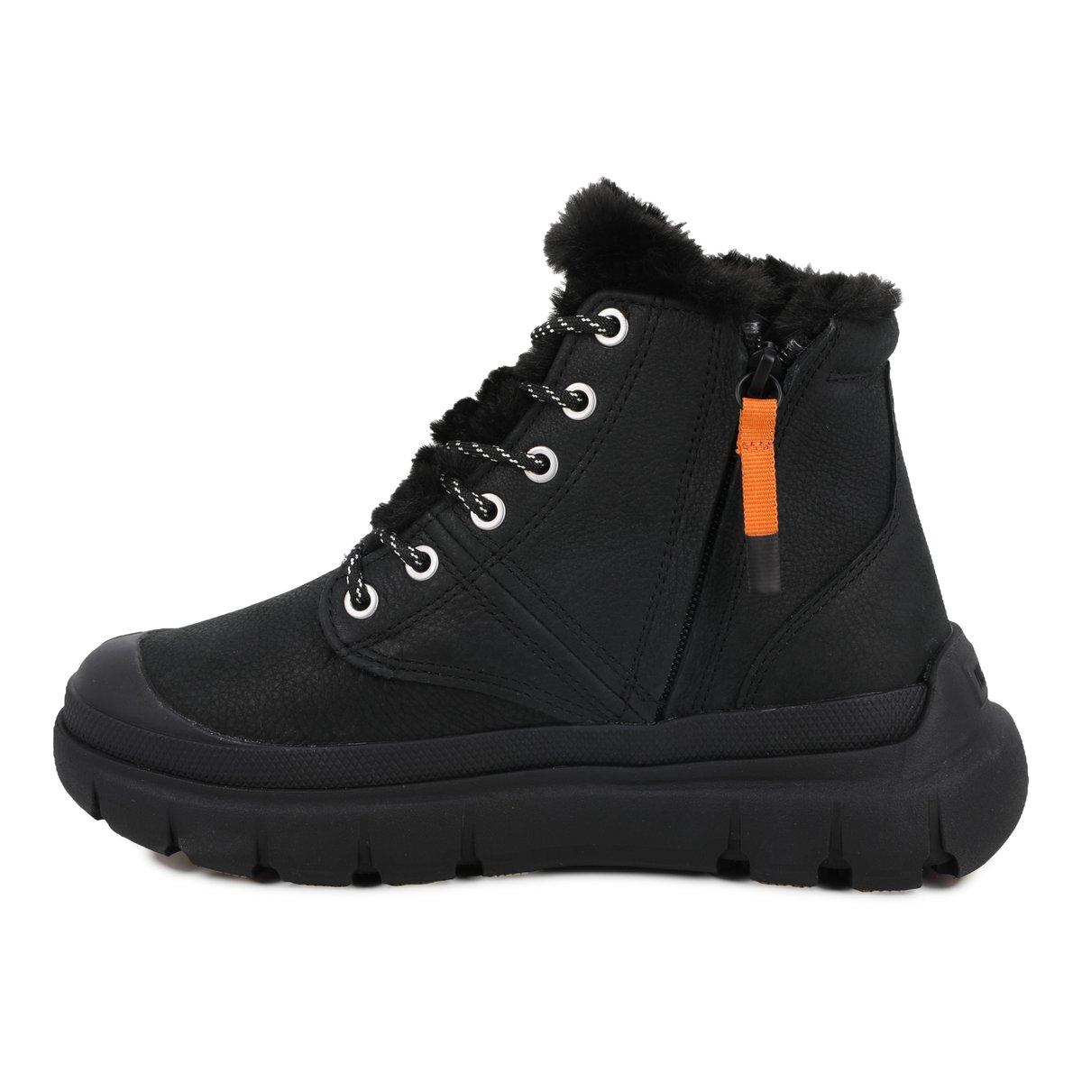 Baskets montantes en cuir PALLAPOP HI ZIP WL noir-black, PALLADIUM