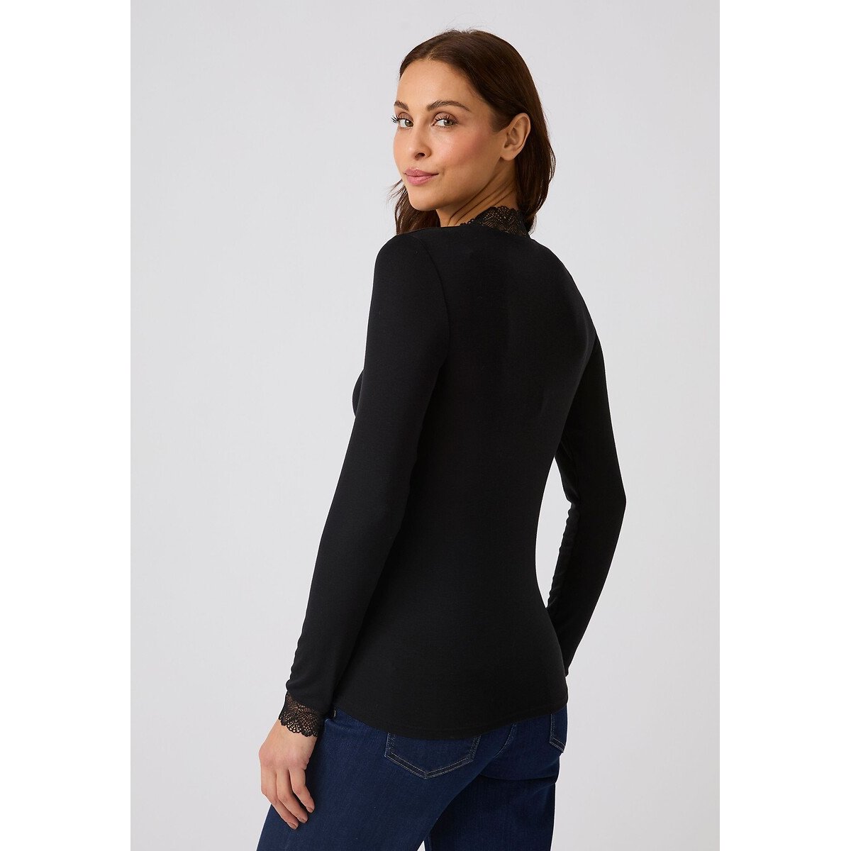 Tshirt manches longues thermolactyl SENSITIVE 3 SOBER & FANCY noir, DAMART