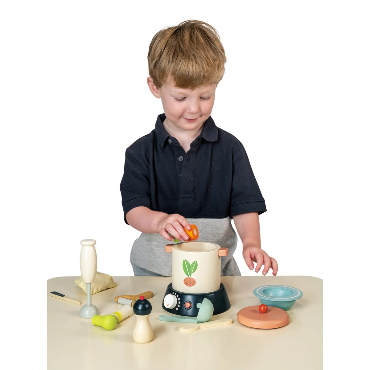 Soupière en bois beige, TENDER LEAF TOYS