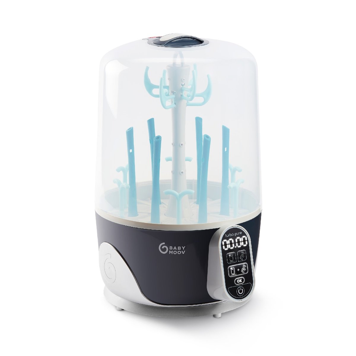 Stérilisateur sèche biberons Turbo Pure bleu, BABYMOOV