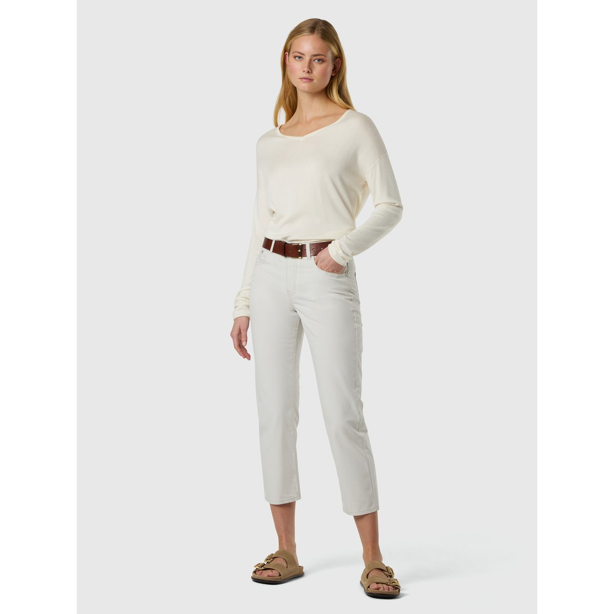 Pantalon en coton-TENCEL™ à 5 poches guimauve, NORTH SAILS