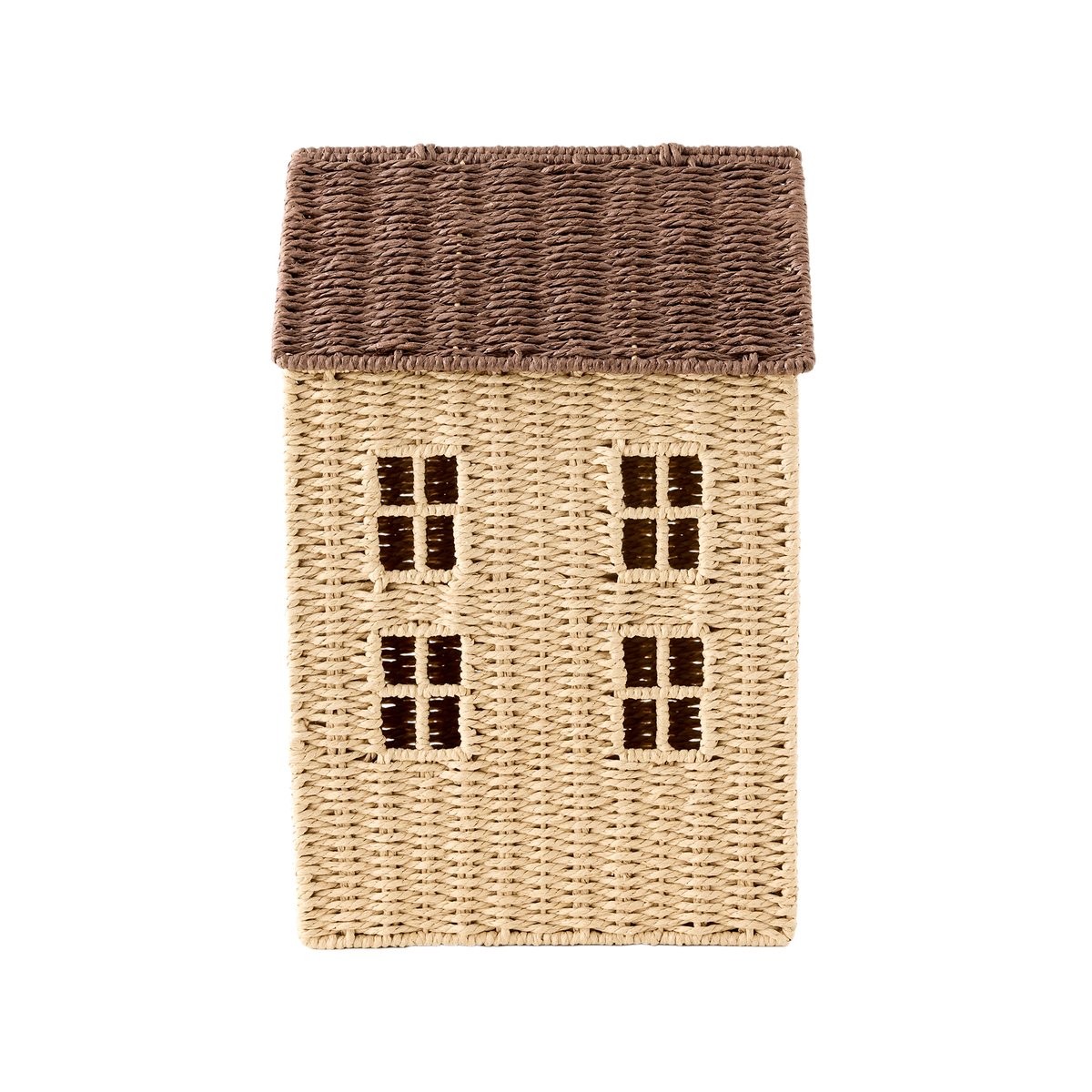 Panier Maison en corde de papier beige, VERTBAUDET