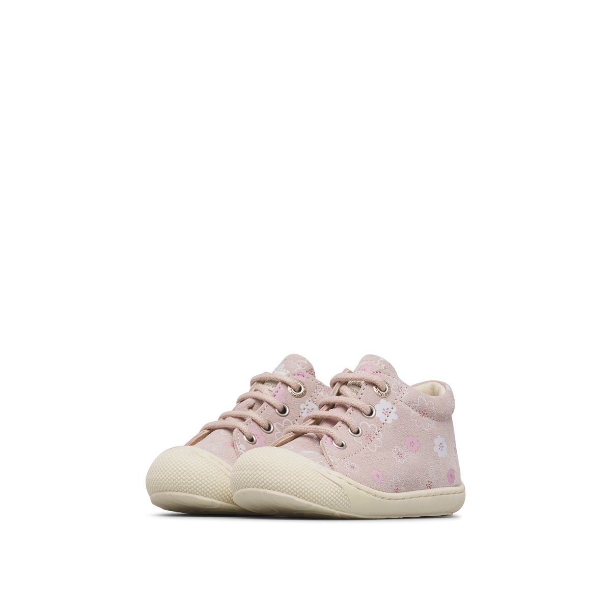 Chaussures premiers pas en suède COCOON rose poudré-, NATURINO