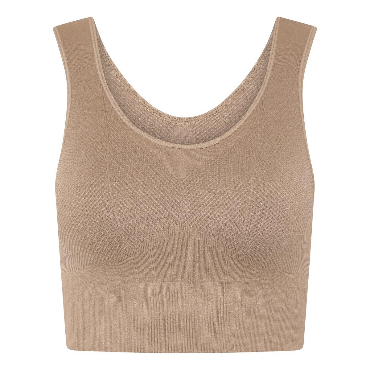 Brassière de Sport Seamless Fixation Moyenne ANNAPURNA taupe, BORN