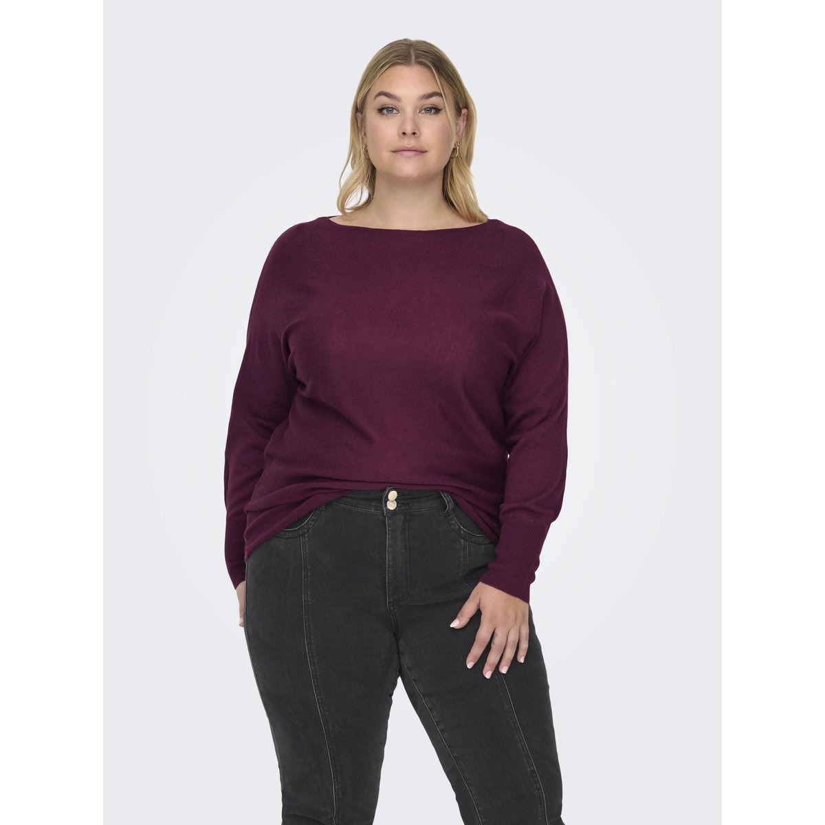 Pull En Maille cabernet, ONLY CARMAKOMA