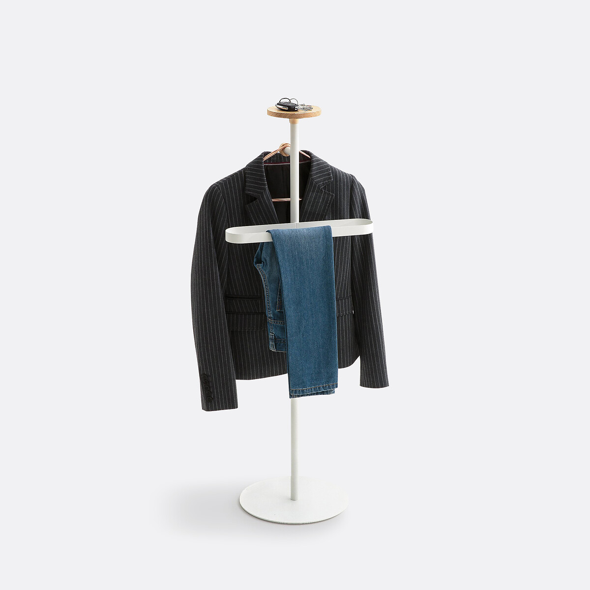Dressboy in staal metaal en hout wit, LA REDOUTE INTERIEURS