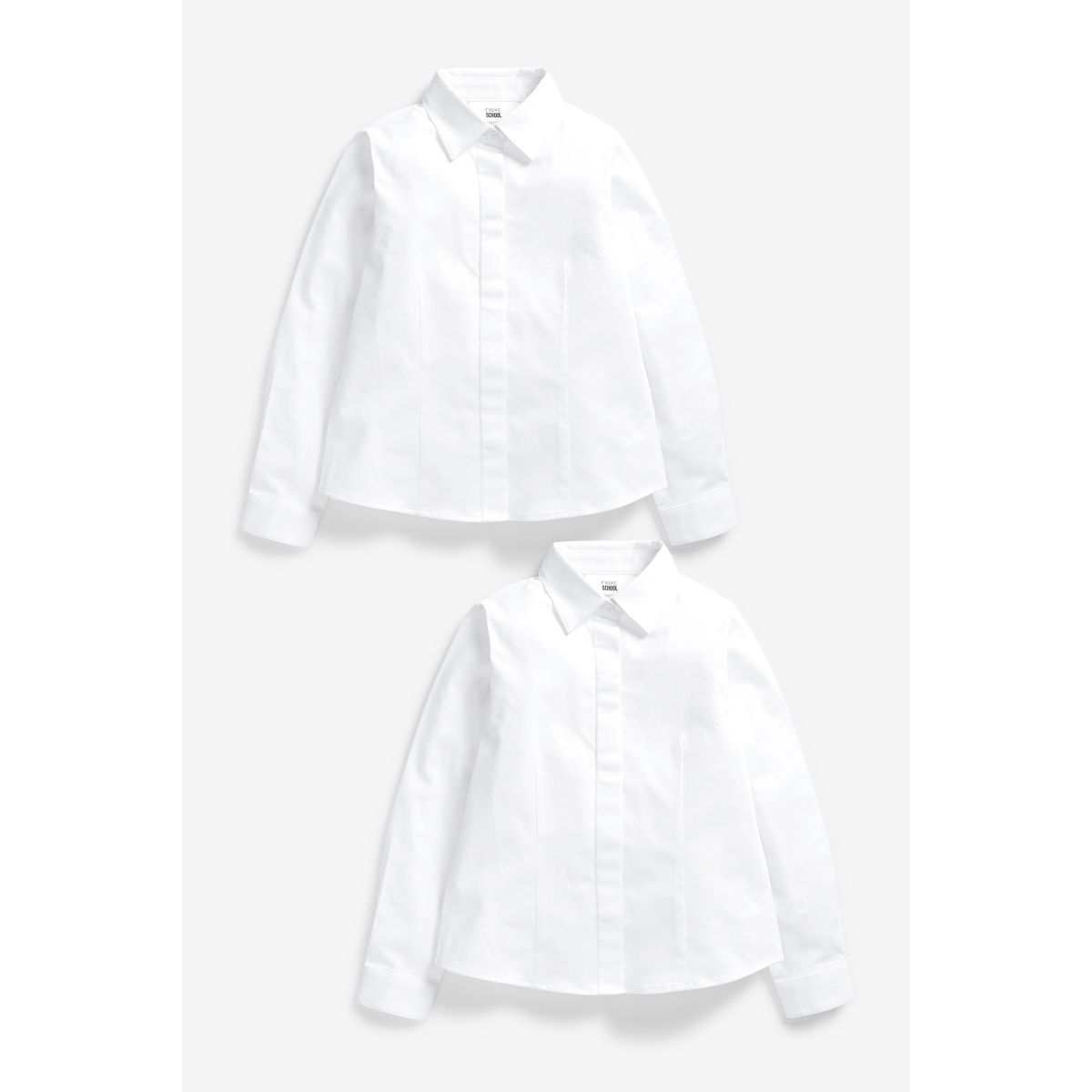 2 chemises enfant à manches longues white, NEXT