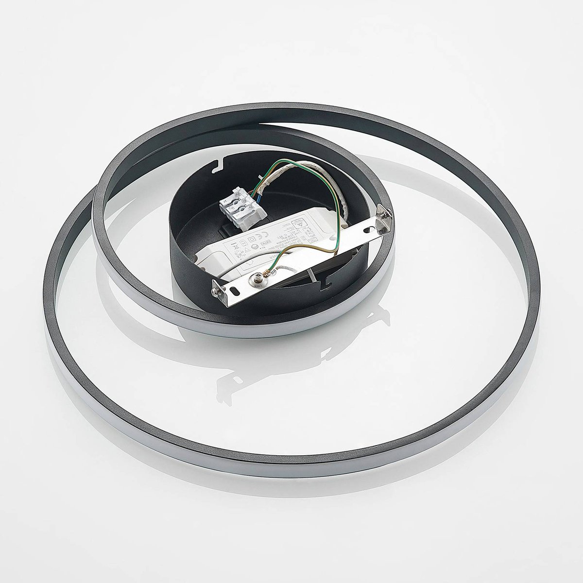 Plafonnier en métal moderneLED, Youna noir, LINDBY