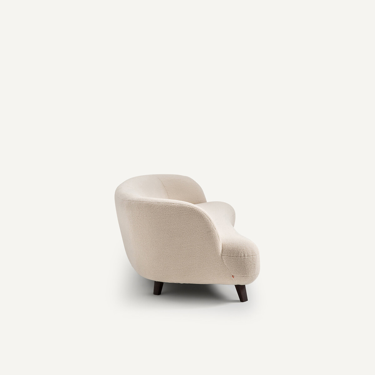 Canapé droit, 5 places, en polyester bouclette, ROSEBURY craie, AM.PM X EMMANUEL GALLINA
