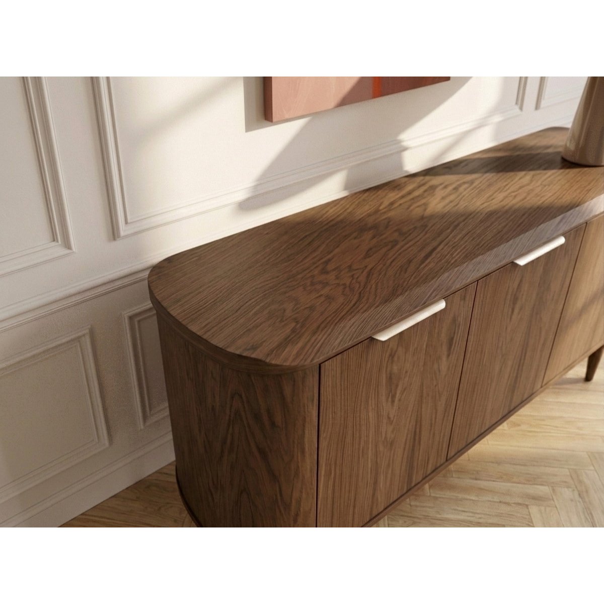 Buffet bas en 3 portes 179 cm, MAZARGUES marron foncé, BOBOCHIC