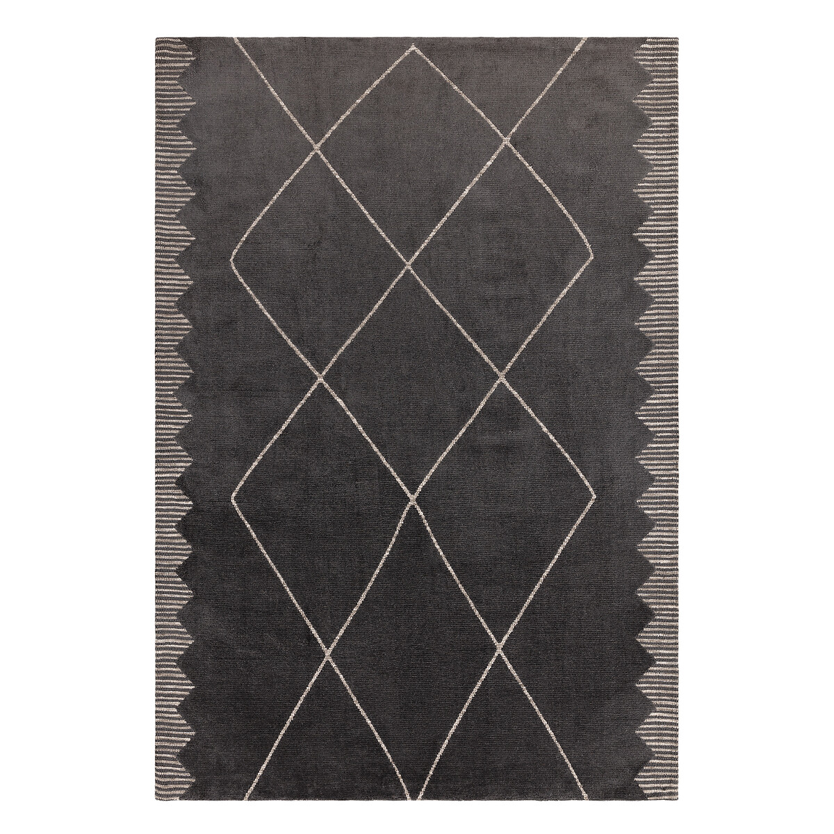 Monochrome Patterned Rug dark grey , ÉDITÉ