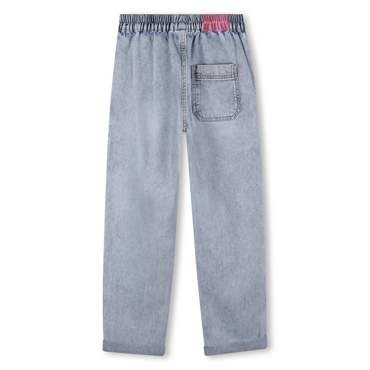 Pantalone in denim con 3 tasche double stone+brossage, BILLIEBLUSH