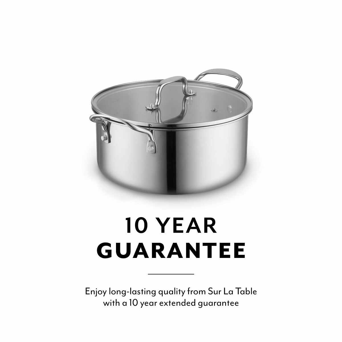 24cm SLT Core Tri-ply Casserole with Lid silver-coloured, SUR LA TABLE