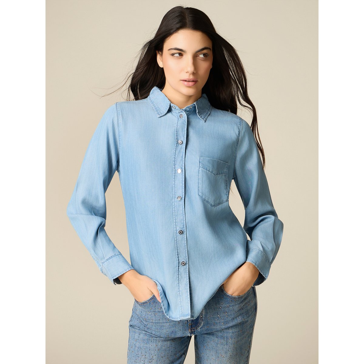 Chemise light - blue, OLTRE