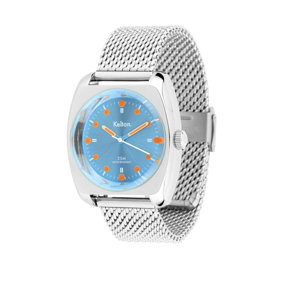 Montre Analogique  RC argenté bleu clair argenté, KELTON