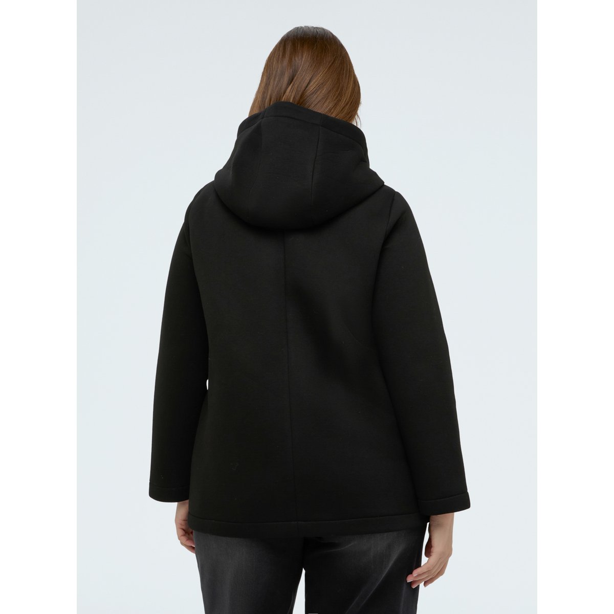 Veste en néoprène à capuche noir, FIORELLA RUBINO
