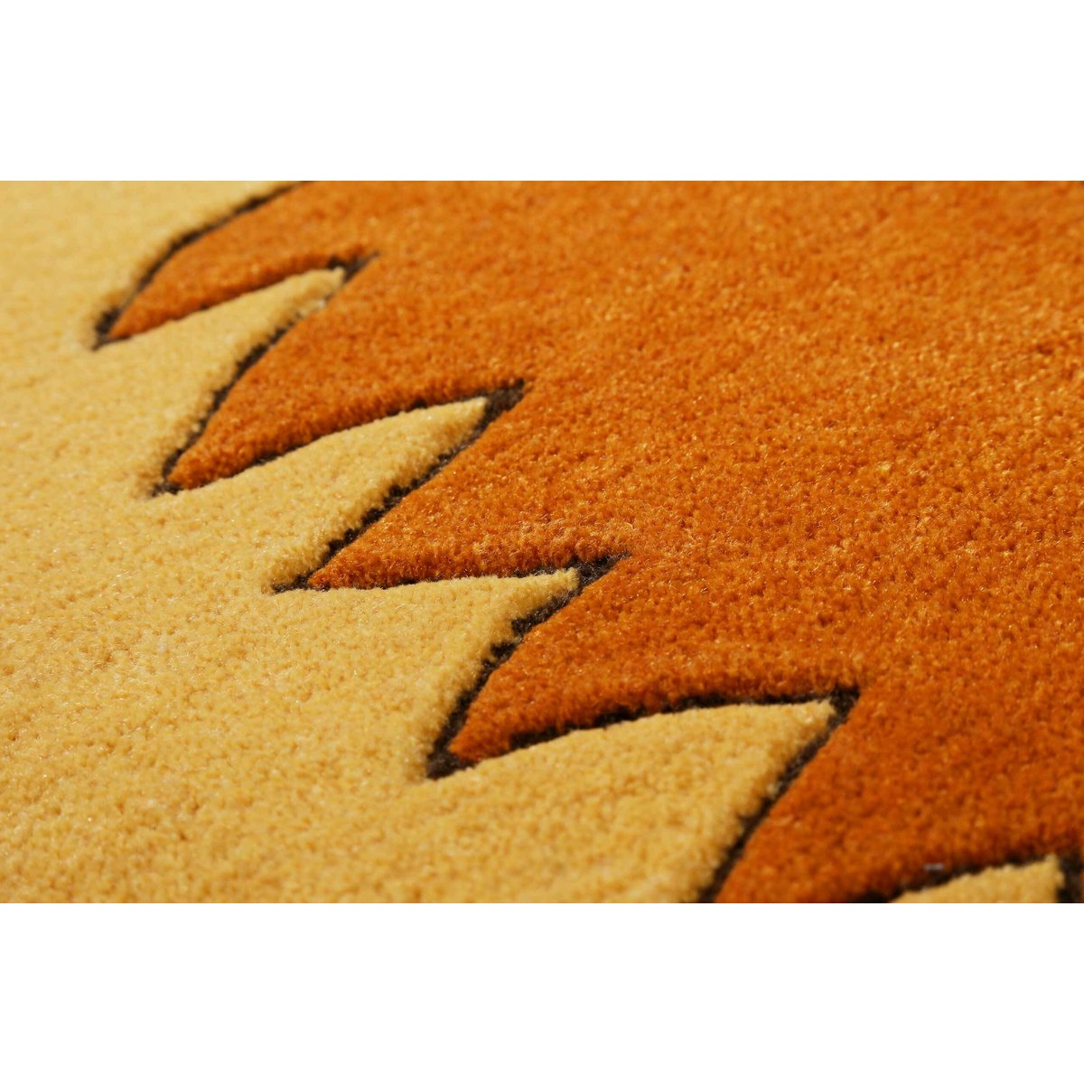 Tapis enfant rond motif lion , LINUS orange, SMART KIDS