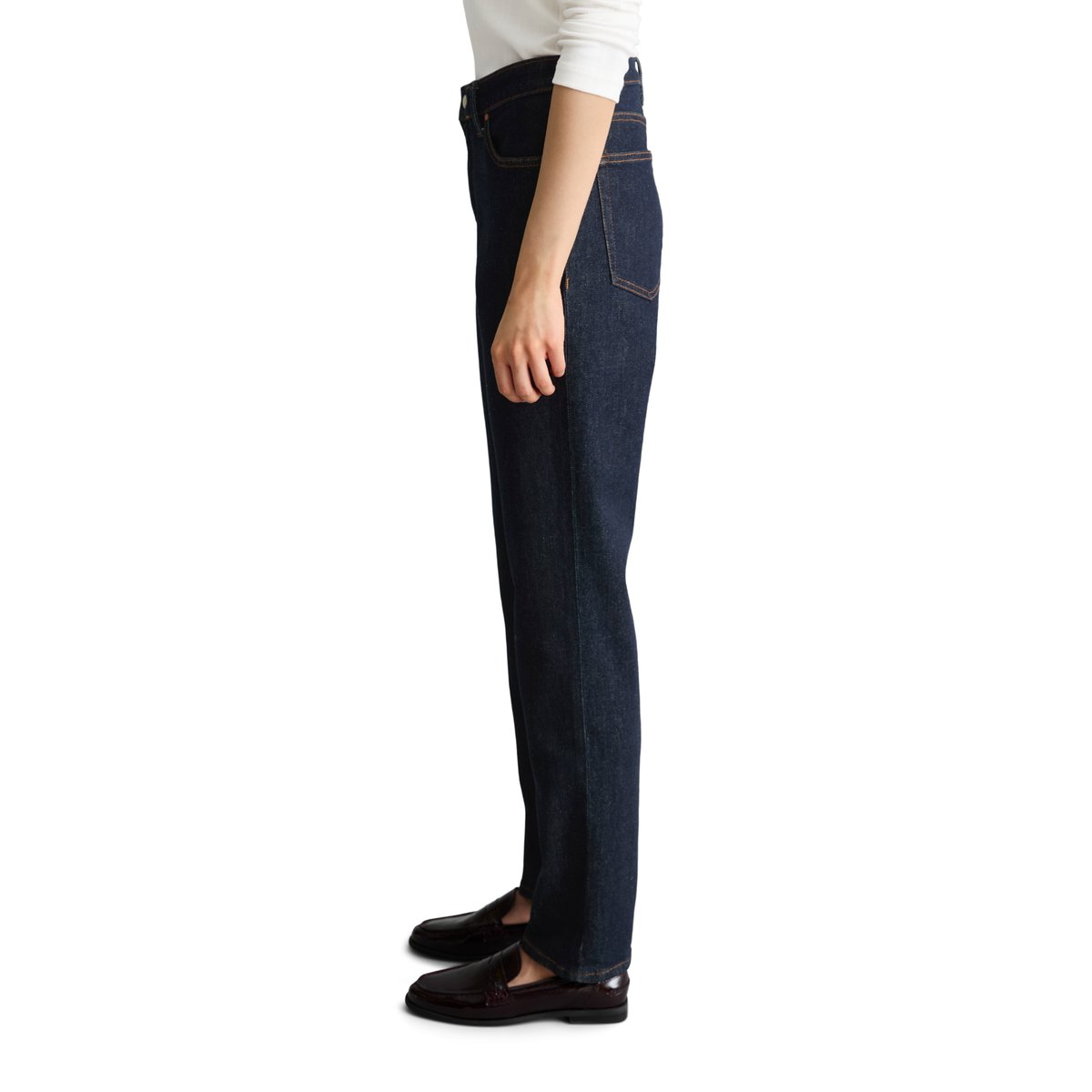 Jeans modèle Olina, coupe droite en coton stretch de haute qualité bleu, MARC O’POLO DENIM