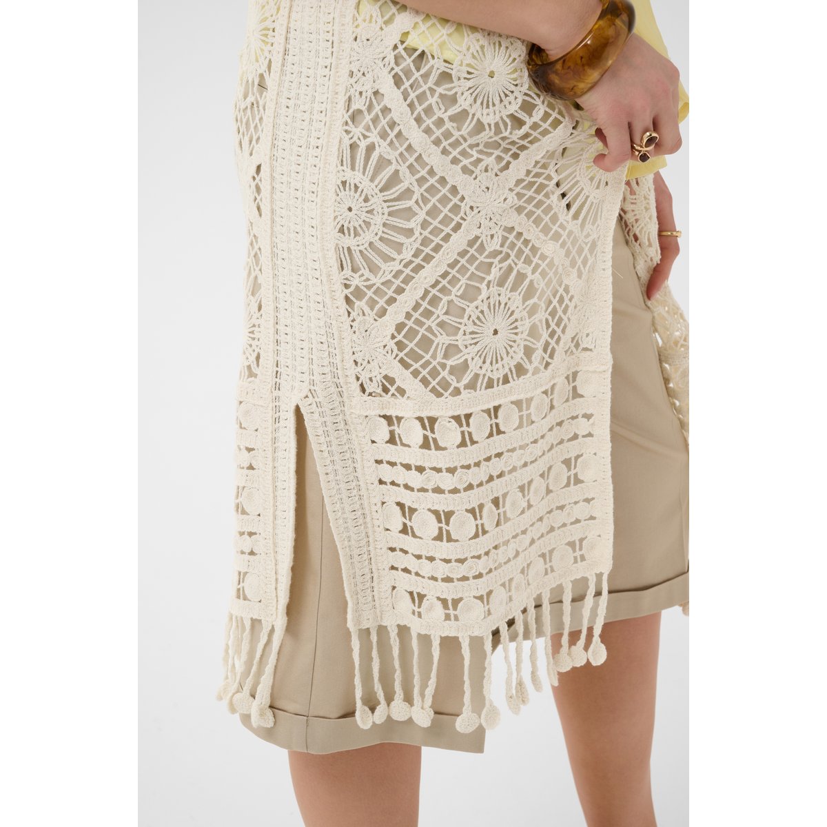 Cardigan à tricot beige perfectly pale, CREAM
