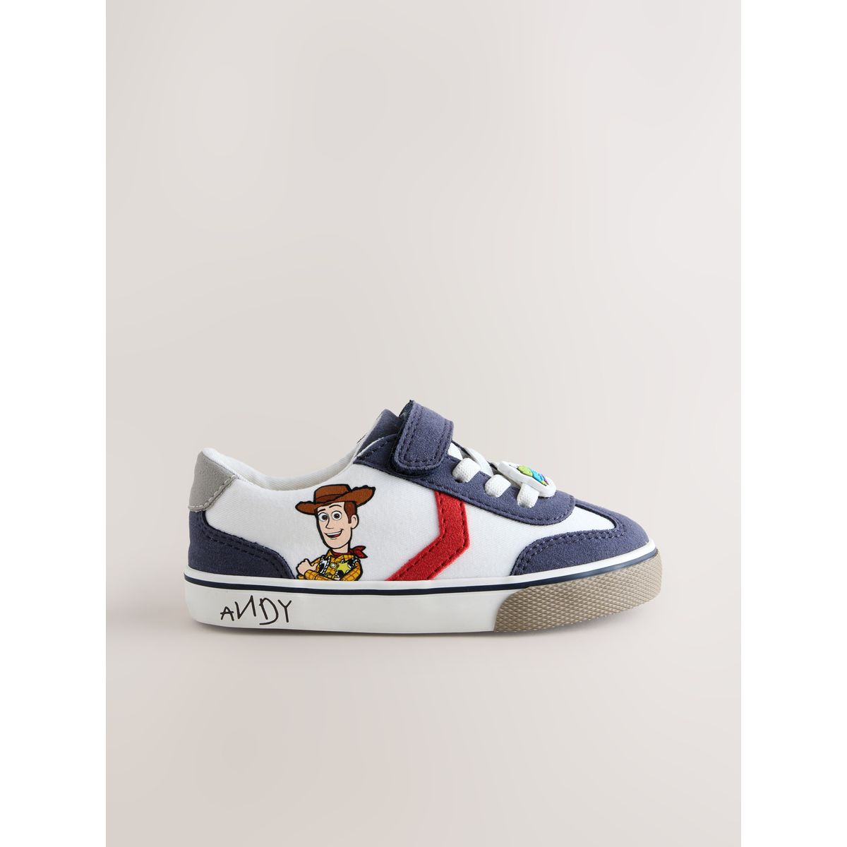 Baskets à lacets élastiques et scratch toy story blanc, NEXT