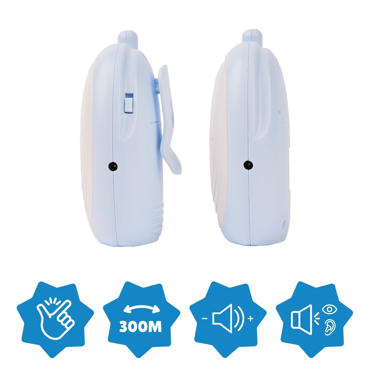 Babyphone Audio 300m blanc, BADABULLE