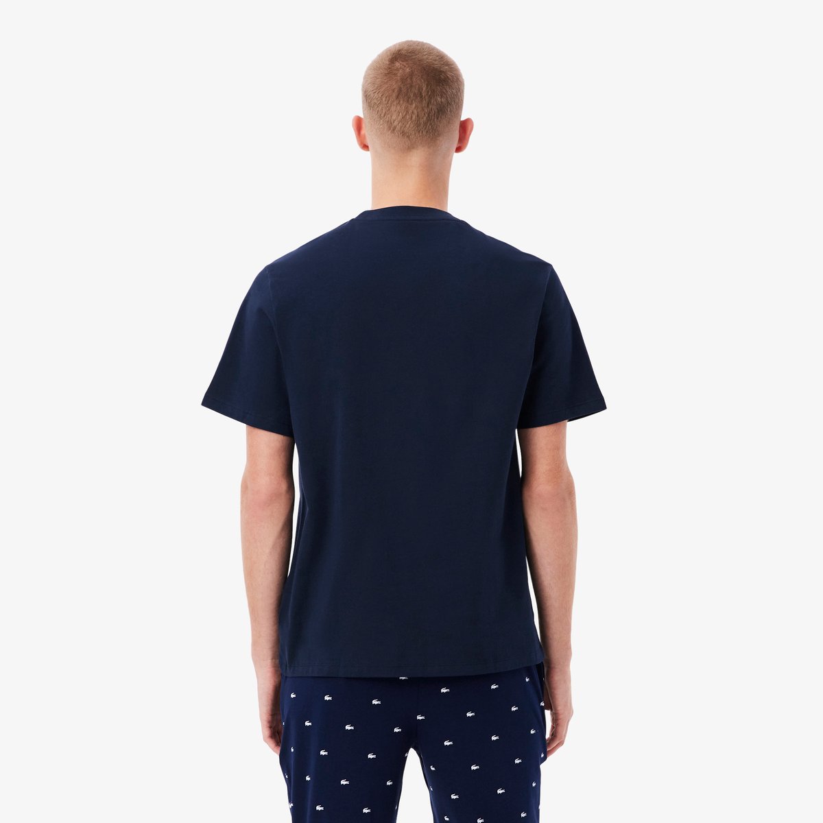 T-shirt d'intérieur coton imprimé crocodile bleu-525, LACOSTE