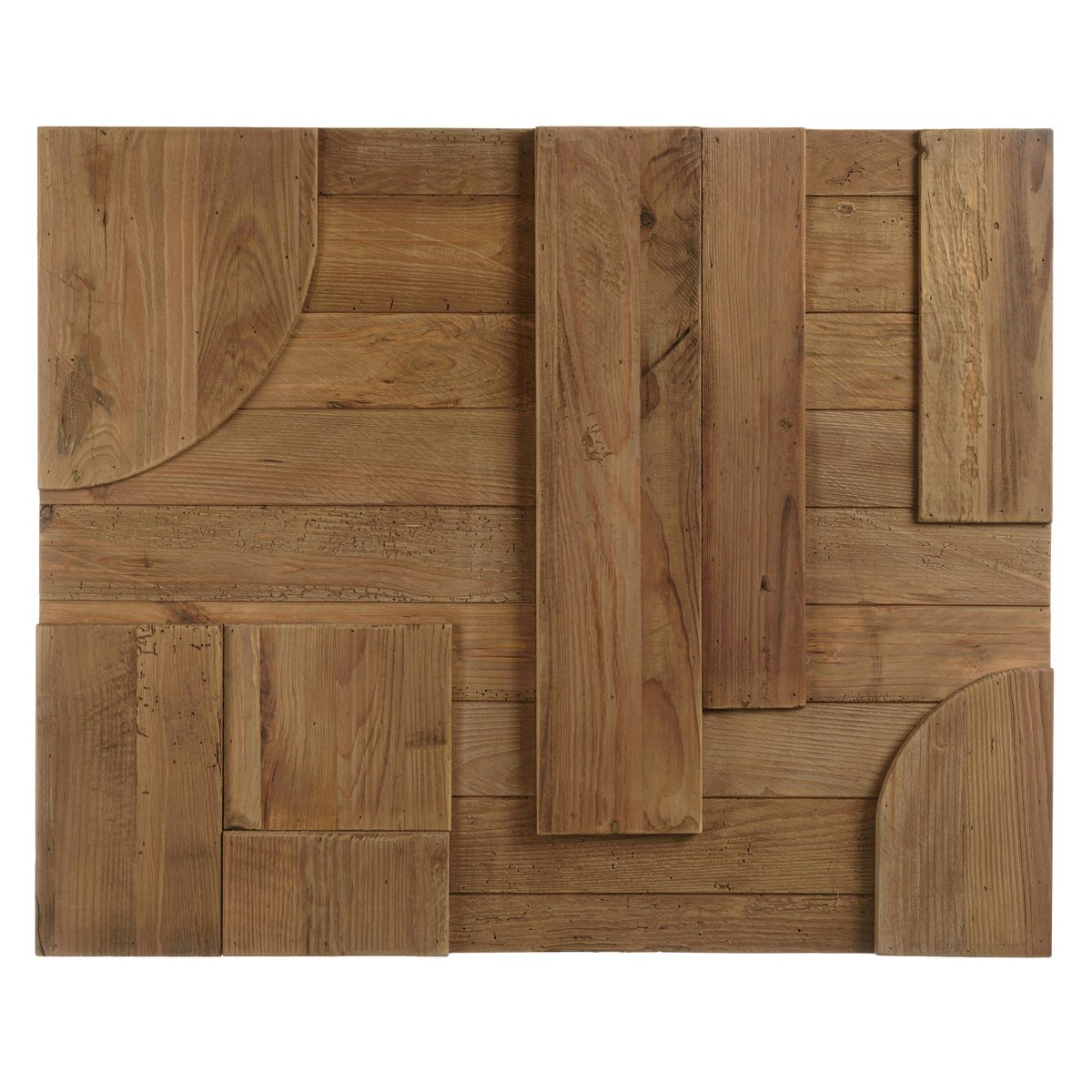 Décoration murale pin recyclé formes variées DENVER bois naturel, PIER IMPORT