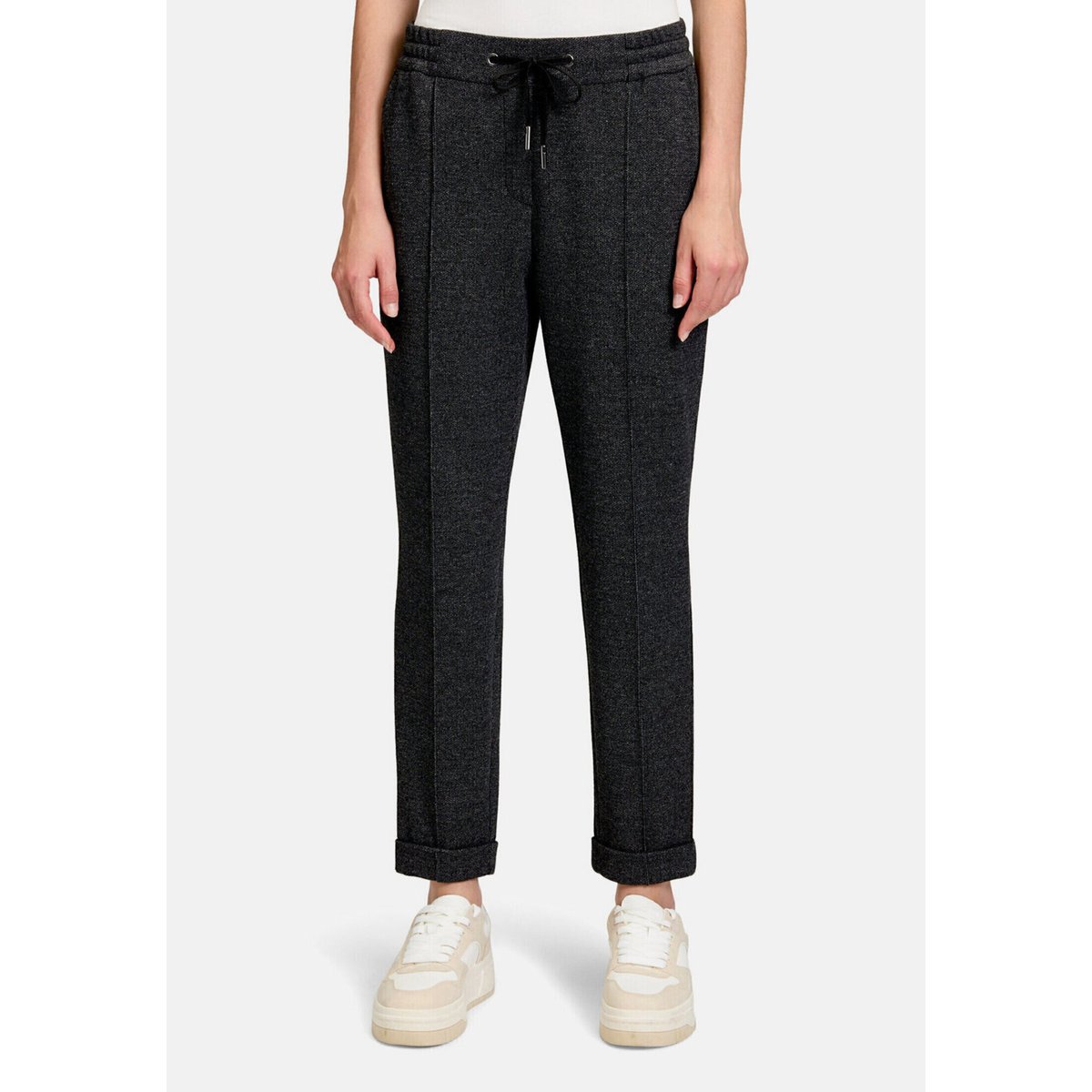 Pantalon à enfiler avec structure noir/blanc, BETTY & CO