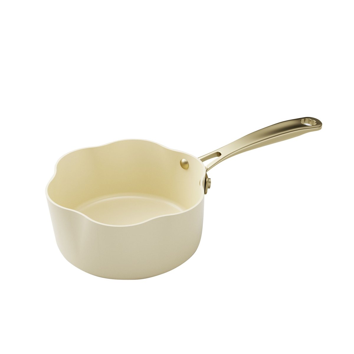Casserole en aluminium recyclé, DAHLIA beige-or, MENASTYL