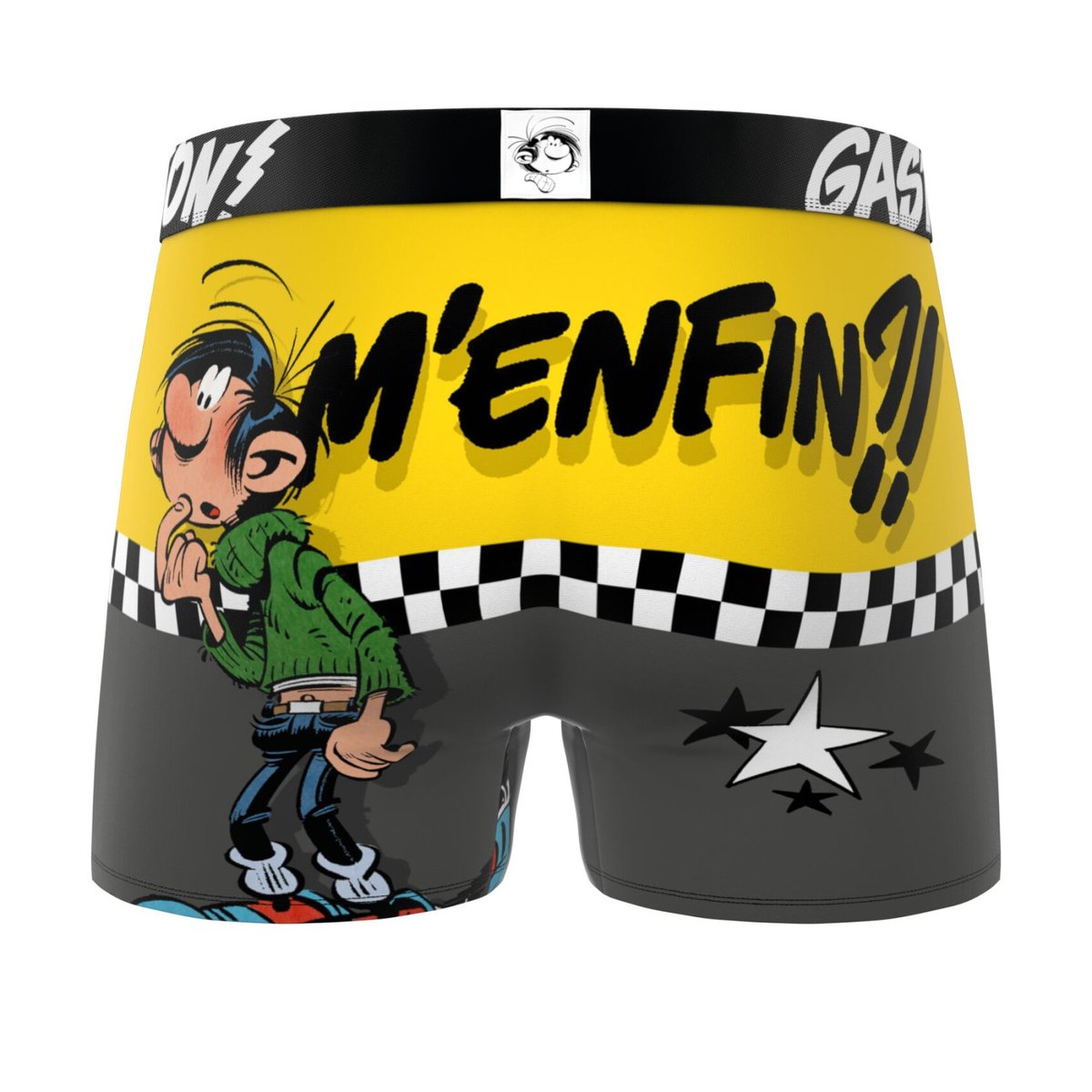Lot De 3 Boxers Gaston Lagaffe rouge/blanc/jaune/gris/vert/balnc/noir, FREEGUN