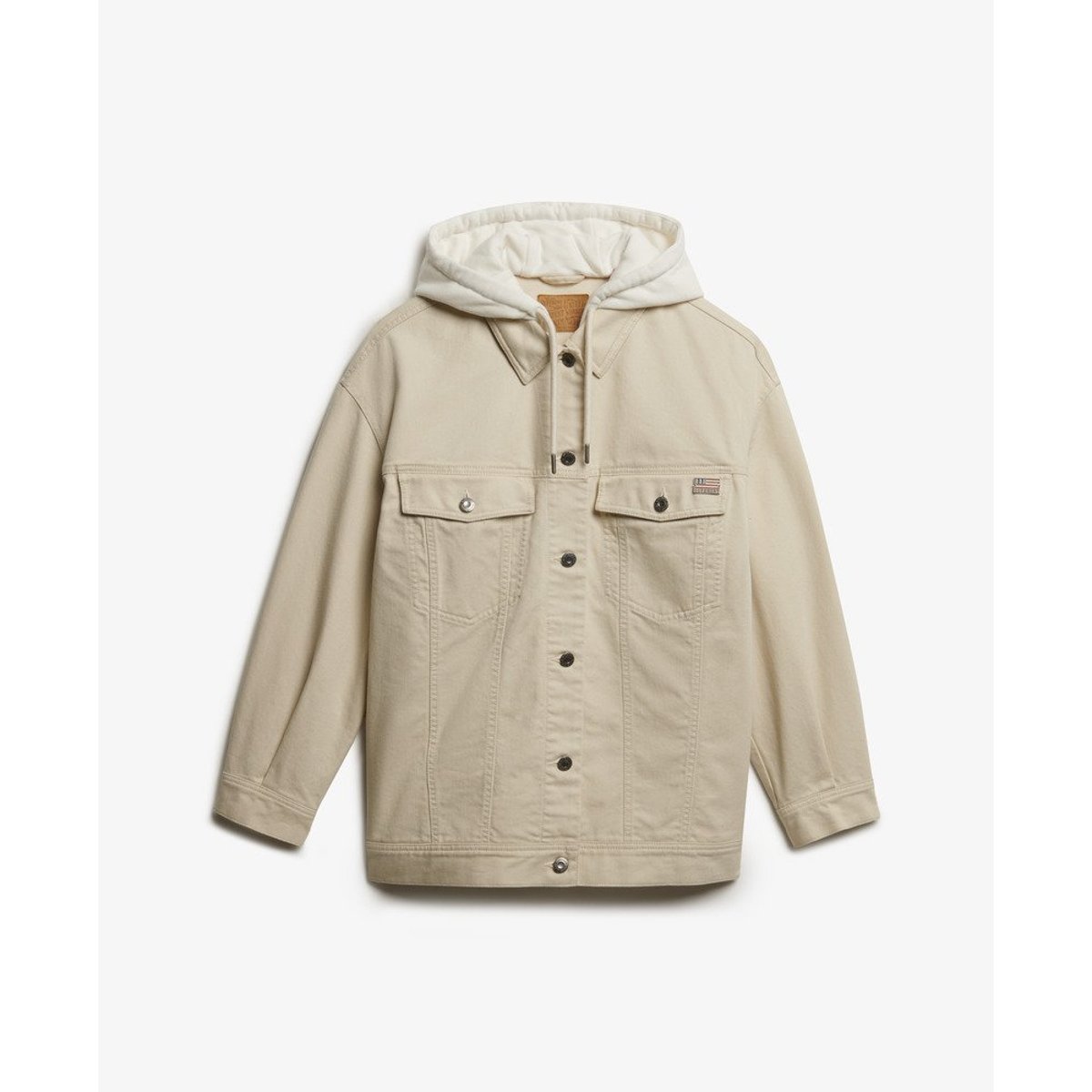 Veste Trucker à Capuche Décontractée oat bran, SUPERDRY