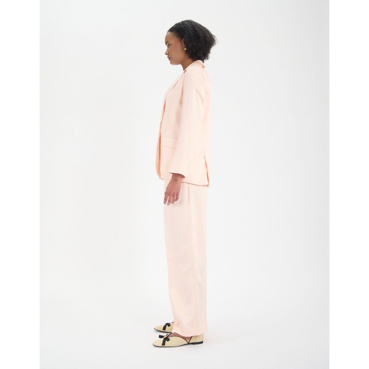 Veste Bruna en viscose mélangée rose pâle pale pink, INES DE LA FRESSANGE PARIS