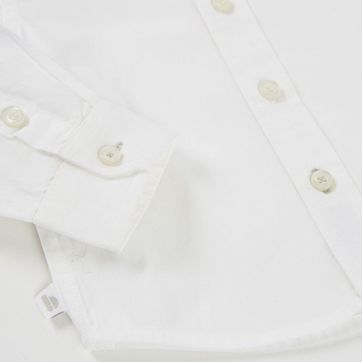 Chemise garçon manches longues Oxford blanc, BOBOLI