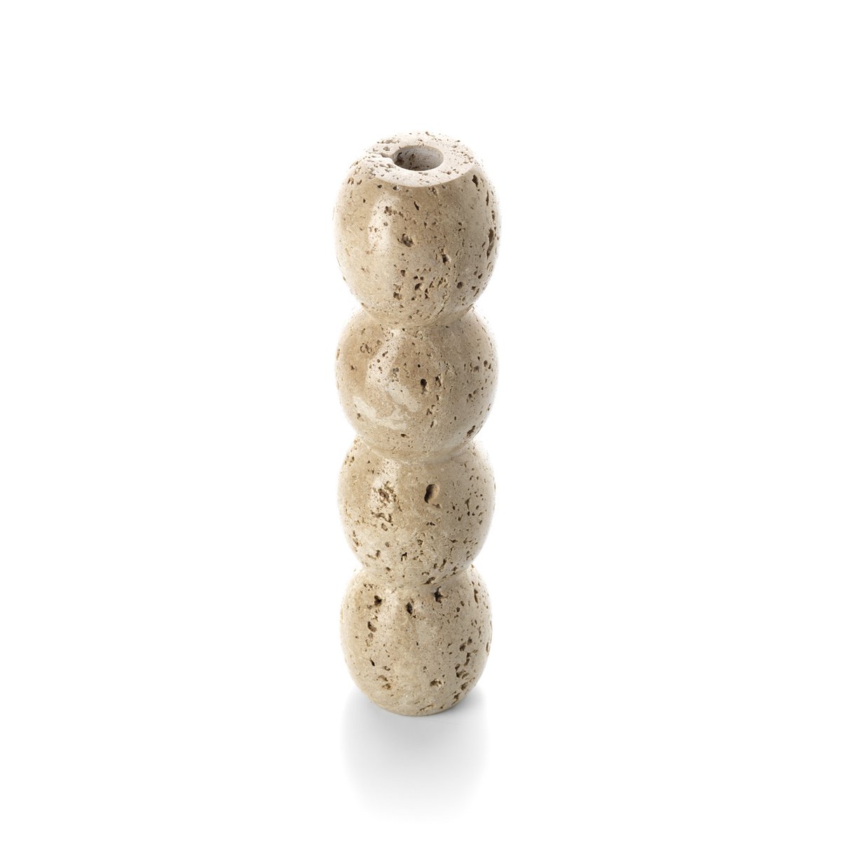 Bougeoir en travertin TRAVERTINE TOTEM beige, BAZAR BIZAR