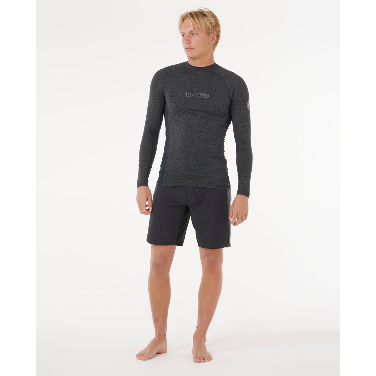 T-shirt anti-UV à manches longues Dawn Patrol UPF Performance black marle, RIP CURL
