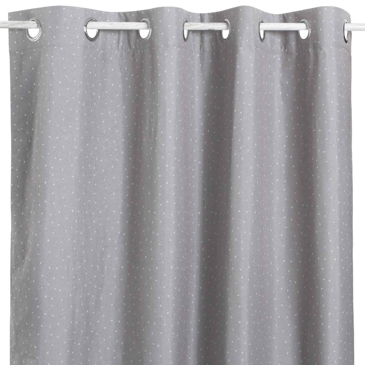 Rideau Occultant à Oeillets Motif Triangles gris clair, ATMOSPHERA
