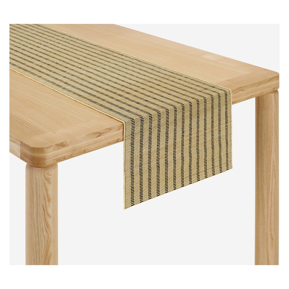 Lot de 2 travers de table en bambou LUCE noir, naturel foncé, naturel clair, HABITAT