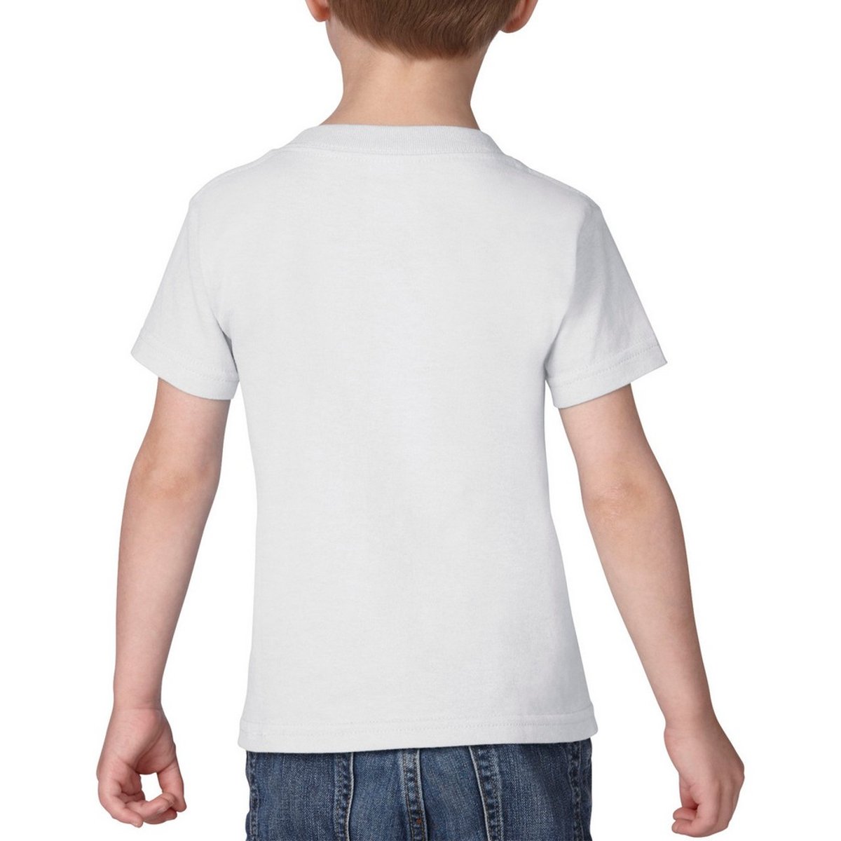 T-shirt uni manches courtes HEAVY COTTON blanc, GILDAN
