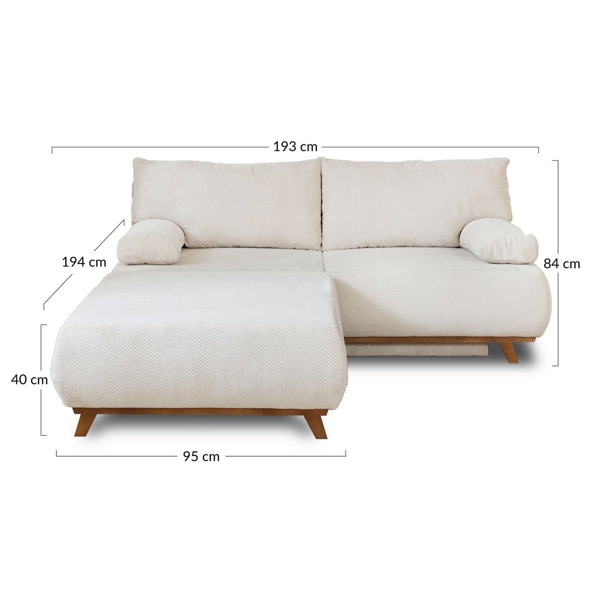 Canapé Convertible 4 places - CRISTAL gris foncé, BEST MOBILIER