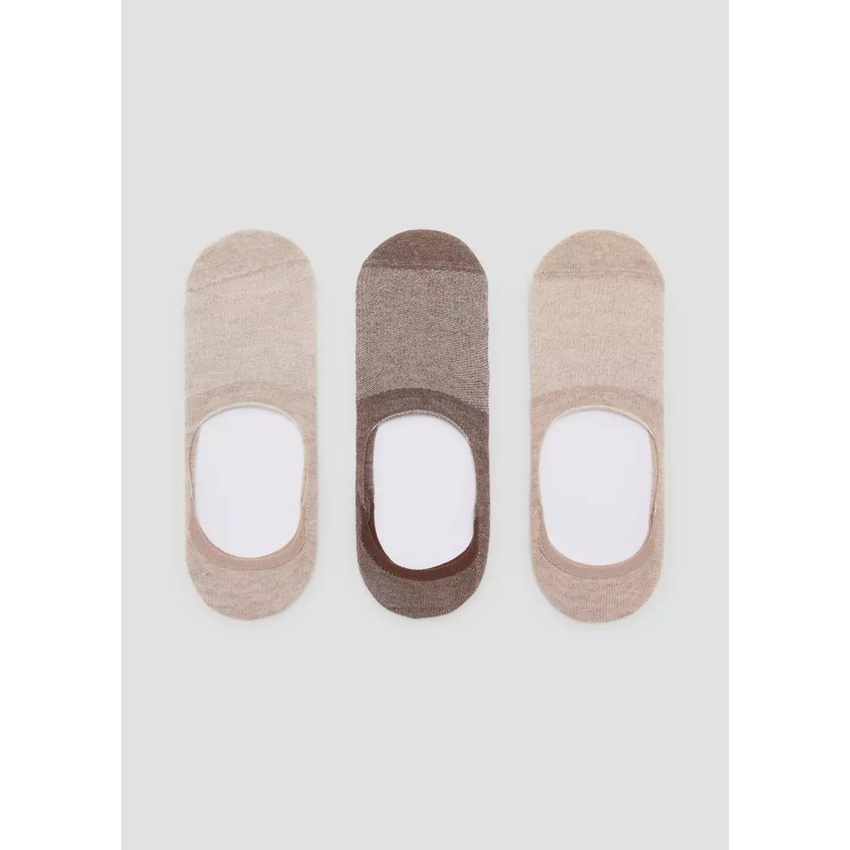 Pack 3 paires de chaussettes invisibles sable, MANGO MAN