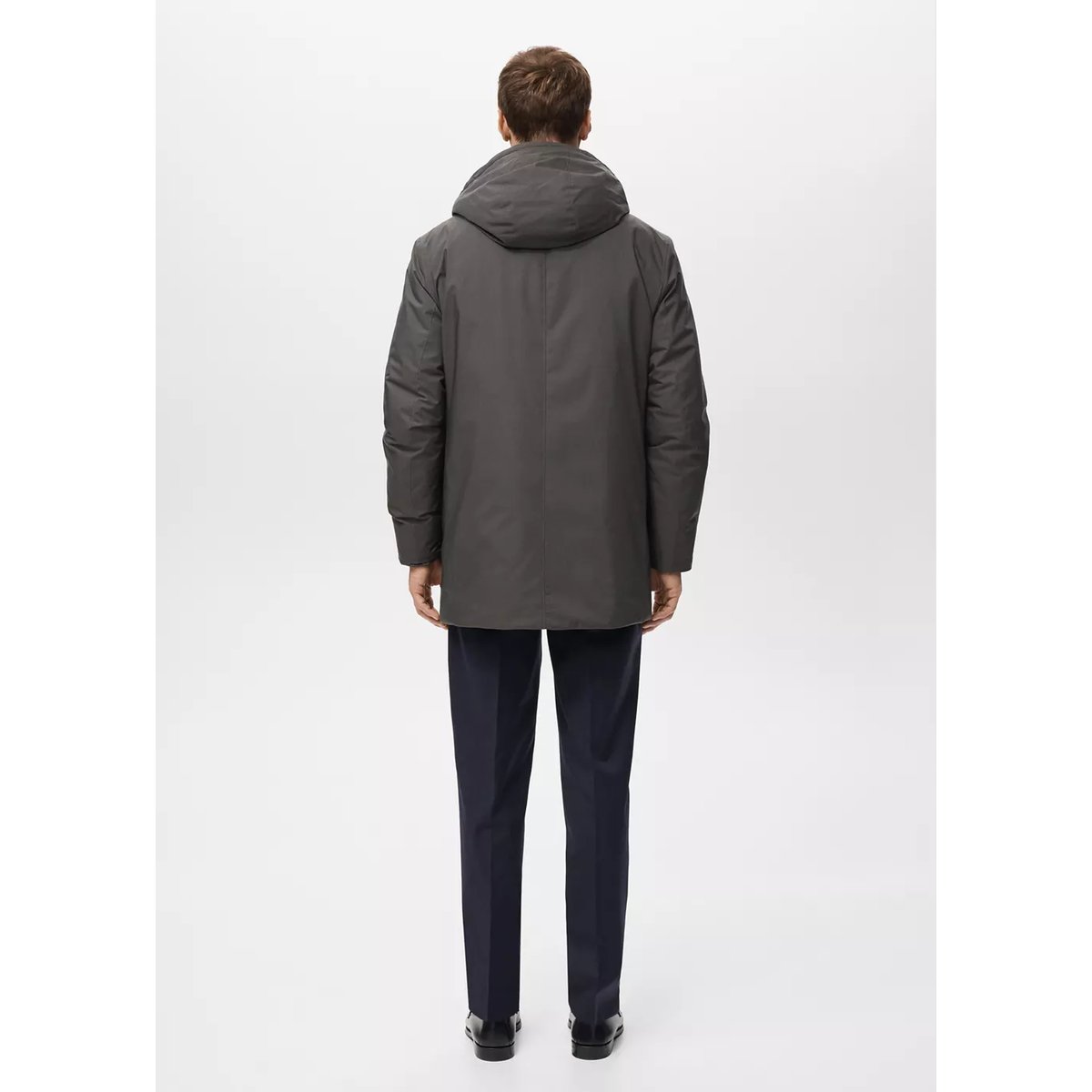 Parka matelassée déperlante et amovible gris, MANGO MAN